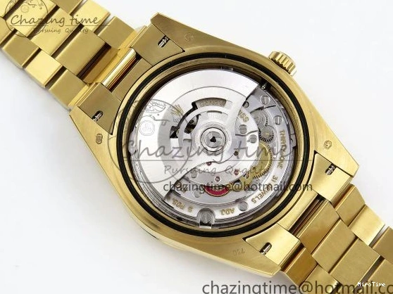 MiroTime 0408 Day Date 40 YG JDF Gain Weight 904L Steel White Roman Dial on President Bracelet VR3255 V Functional 1369